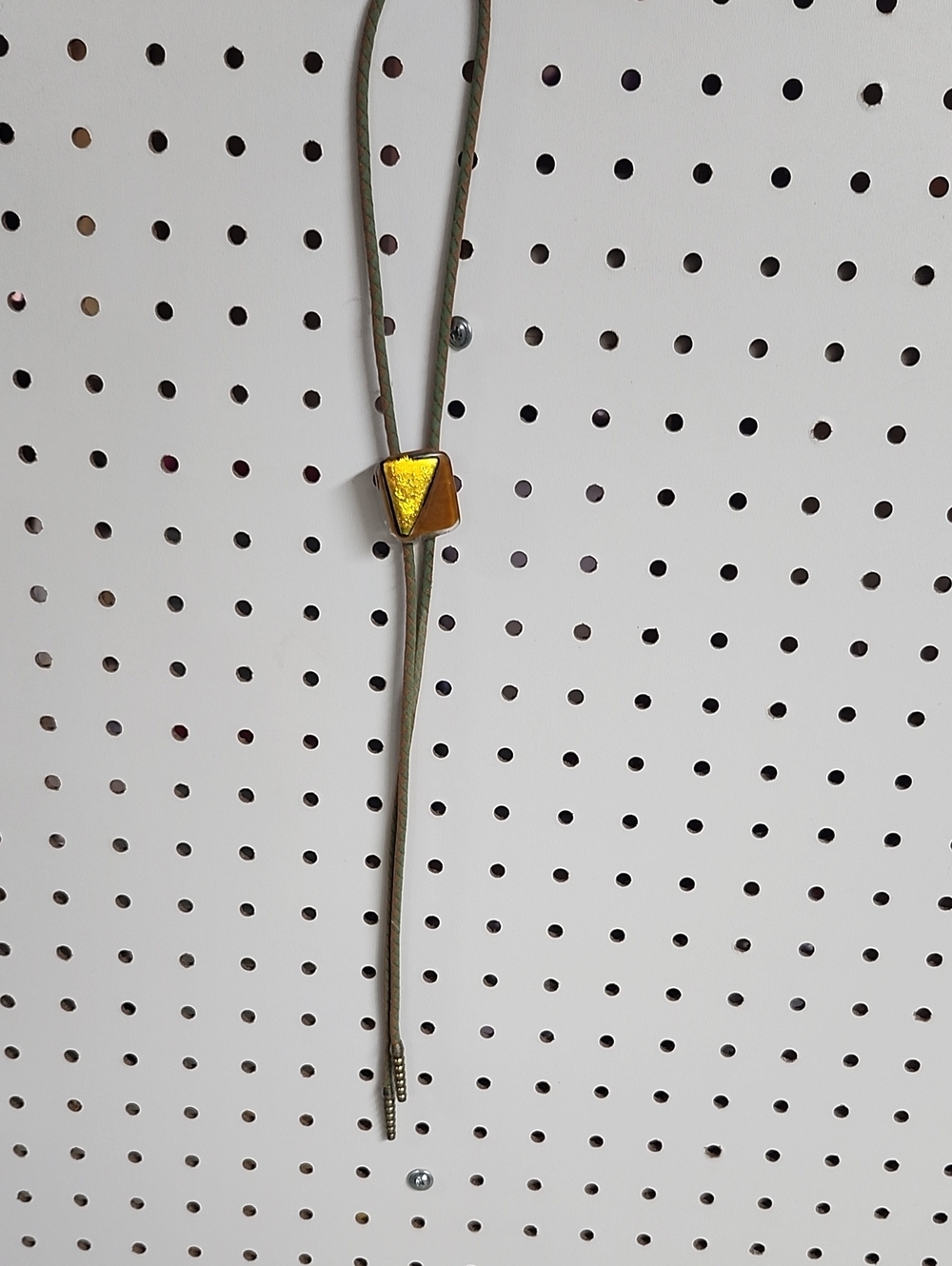 art deco bolo tie handmade art glass bolo